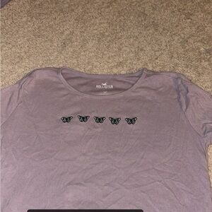 Hollister Lavender Butterfly Tee